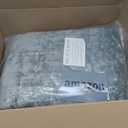 RECYCO Luxury Velvet Quilt Set King Size Bedding Sets, Ultra Soft Velvet Comforter Set, Lightweight Channel Box Stitch Oversized Bedspread Coverlet for All Season, with 2 Shams, Blue Linen