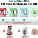 GuanQiao Food-Grade Bamboo Slider for KitchenAid 4.5-5 Qt Tilt Head Stand Mixer, Appliance Sliding Mat for Kitchenaid Artisan, Kitchen Countertop Storage Accessories Mixer Moving Tray Attachments