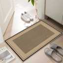Ultra Thin Indoor Door Mat, 1/10 in Thin Door Mats for Inside Entry 30"X17" Natural Non-Slip Rubber Backing Welcome Mat, Washable, Pet-Friendly, Dirt Trapper & Absorbent for Various Entrances, Desert Mirage