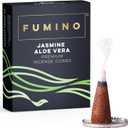 Fumino Jasmine Aloe Vera Fresh Incense Cones 20 per Box Masala Agarbatti Joss Scent Fragrance for Relaxation and Meditation, Home and House Decor