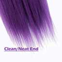 24 Inch Dark Purple Braiding Hair, 3 Packs Pre Stretched Synthetic Extensions Smooth Yaki Braiding Hair for Long Twists and Box Braids (3 Packs, 210g)