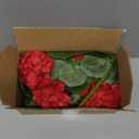 Mumiko 18'' Artificial Geraniums Silk Flowers Plants Realistic for Home Outdoor Decor Garden (2, Ruby Red)