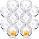 Volens Clear Votive Candle Holders Set of 12, Glass Tealight Candle Holder Bulk for Wedding Decor and Home Decor One Missing