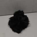 Yontree Fashion Fluffy Steering Wheel Covers for Women/Girls/Ladies/Men Australia Pure Wool Universal 15 Inch 1 Set 3 Pcs (Black)