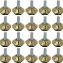 20Pcs M6 Swivel Furniture Leg Levelers 1" Height Feet Glide Adjustable Leveling for Tables Chairs Cabinets Riser (Gold) (M6 x 1-Inch Height)