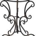 Scroll Gazing Ball Stand fits 10" or 12" Globes - Black Steel