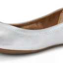Amazon Essentials Women's Ballet Flat, Silver, 11 Wide US