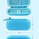 2 x Heart Rate Monitor Case KardiaMobile EKG Monitor 1L 6L, Portable Hard EVA Kardia Mobile Case with Climbing Clip, Protective KardiaMobile EKG Organizer (BLUE)