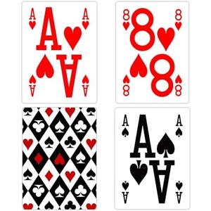 ooelyy 2 Pack Elite Low Vision Playing Cards, Large Print Playing Cards, Easy to Read Deck of Cards for Visually Impaired, Large Font Poker Cards