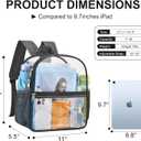 USPECLARE Clear Backpack for Stadium Approved 12×6×12, Water proof Clear Bag for Stadium Events and Concert Work Sport Event