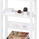 3-Tier Small Narrow Wood Side Table with Charging Station, Skinny Nightstand for Small Space, Slim Bedside Table with Storage for Couch, Thin End Table with USB Ports and Outlets, White (1 Pack)