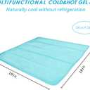 Ice Cooling Mat, Gel Cooling Cold Mat Pain Relief, Injuries Mesh Fabric Hot Cold Therapy Pack for Back, Shoulder, Knee, Belly Green 18in18in (Green)