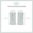 Exclusive Home Chateau Striped Faux Silk Grommet Top Curtain Panel Pair, 54"x63", Black Pearl