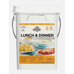 Augason Farms Lunch and Dinner Variety Pail Emergency Food Supply 4-Gallon Pail, Best By: 1/24/2035