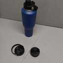 HYDROWION Water Bottles with Straw, 40oz Insulated Water Bottle fit in Car Cup Holder, Black Water Bottles with Straw Lid, Spout Lid and Flex Cap, Leakproof Travel Insulated Tumbler, Cobalt