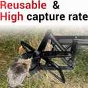 Mole Traps that Kill Best, 2 Pack Scissor Mole Trap, Sleek Black Stainless Steel Finish