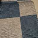 Lahome Checkered Easy Jute Living Room Rugs, 5x7 Black Dining Room Office Rug Farmhouse Washable Carpet, Checkerboard Neutral Non Slip Indoor Outdoor Carpet for Bedroom Entry Patio (Chocolate Brown/Checkerboard -1)