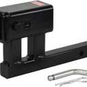 864125 1-1/4" to 2" Hitch Adapter with 4-1/4" Rise/Drop Hitch, 3,500lbs G.T.W, Hitch Pin and Clip Included