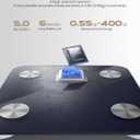 Smart Scale for Body Weight, BMI, Body Fat, Muscle Mass, Highly Accurate Digital Bathroom Scale, 20 Body Composition Analyzer Sync Apps 400lbs,10.2" Compact Scale, Blue