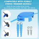 32 Pack KST-120X Replacement Blades Compatible with Kobalt KST 120X-06 40-Volt String Trimmers Polycarbonate Replacement Head,Flexible Blades with Screw Parts(37 Pack)