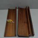 MBYD Floating Shelves 3 Same Dimensions, 24 Inch Deep Walnut Solid Wooden Shelves for Wall, Wall Mount Picture Ledge Wall Shelf for Home, Kitchen, Office, Living Roo