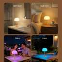 IP65 Shower Lamp Waterproof, 7500mAh Rechargeable Shower Lights for Inside Shower, 18 Colors Cordless Shower Light, Stepless Dimming LED Table Lamp for Bathroom Bathtub Patio Outdoor