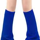 Olreco Leg Warmers Kawaii Leg Warmers Y2K Harajuku Legs Warmer for Girls Women Gyaru Cutecore Lolita Accessories Gothic Socks (One Size, B Royal Blue Flared)