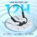 Bone Conduction Headphones Bluetooth 5.4 Open Ear Headphones with Mic, Wireless Earphones, Sports Earphones 12H Playtime, IPX6 Waterproof Headset for Running,Cycling, Hiking, Driving