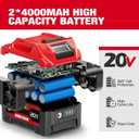 Cordless Impact Wrench, 900Ft-lbs (1200N.m) 1/2" Brushless Impact Gun, 20V High Torque Power Impact Driver, 2x4.0Ah Batteries,Brushless Motor 2400 RPM Variable Speeds for Family Car/Pickup Truck/Mower