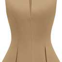 PRETTYGARDEN Women's 2026 Summer Vest Tops Business Casual Going Out Outfits Sleeveless Zip Up Dressy Tank Top Suit Waistcoat