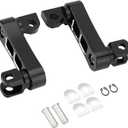 Motorcycle Male Mount Foot Peg Extensions Passenger Highway Pegs Clamp Support Brackets Adjustable Black White Replacement for Harley Dyna Softail Touring Sportster Road King Street Glide