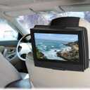 Qenker DVD Player Headrest Mount Holder Portable DVD Player Mount Car Back seat Headrest Holder for Swivel & Flip Portable DVD Player 7 inch to 12 inch - Black