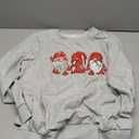 Women Christmas Sweatshirt Funny 3 Red Santas with Hat Graphic Long Sleeve Hoodie Shirts Fall Winter Xmas Tops, L