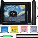 Puzzle roll up mat Set of 4 for 500-1500 Piece Puzzles, a Great Gift for Puzzle Lovers, Soft Felt Weave, Easy to Carry When Traveling