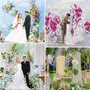 Asee'm Metal Arch Backdrop Stand Set of 3 (7.2FT, 6.6FT, 6FT) Gold Arched Frame for Wedding Ceremony Parties Birthday Baby Shower Garden Balloon Decoration
