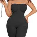 FeelinGirl Strapless Bodysuit for Women Tummy Control Shapewear Seamless Sculpt Body Shaper with Removable Straps XXL
