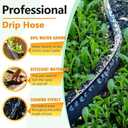 LAVEVE 100FT Flat Soaker Hose, Heavy Duty Garden Watering Hose, Flexible Leakproof Drip Irrigation Hose Saves 80% Water for Lawn, Flower Beds, Vegetable Field (50FT x 2 Pack)