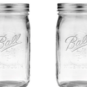 Ball Wide Mouth Glass Mason Jars with Lids and Bands, Used for Canning, Pickling, Juice, Jam, Jelly, Quart Size 32 Ounce (Pack of 2)