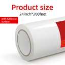 WELSTIK Clear Carpet Protector Film 24" x 200' Single Roll. Clean-Removing, Rugged Plastic Carpet Protector for Surface Protection During Construction, Alteration or Painting