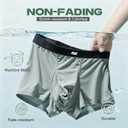 Ultra Soft Micro Modal Boxer Briefs Mens, Breathable Underwear for Men with Fly Opening, 4 Pack