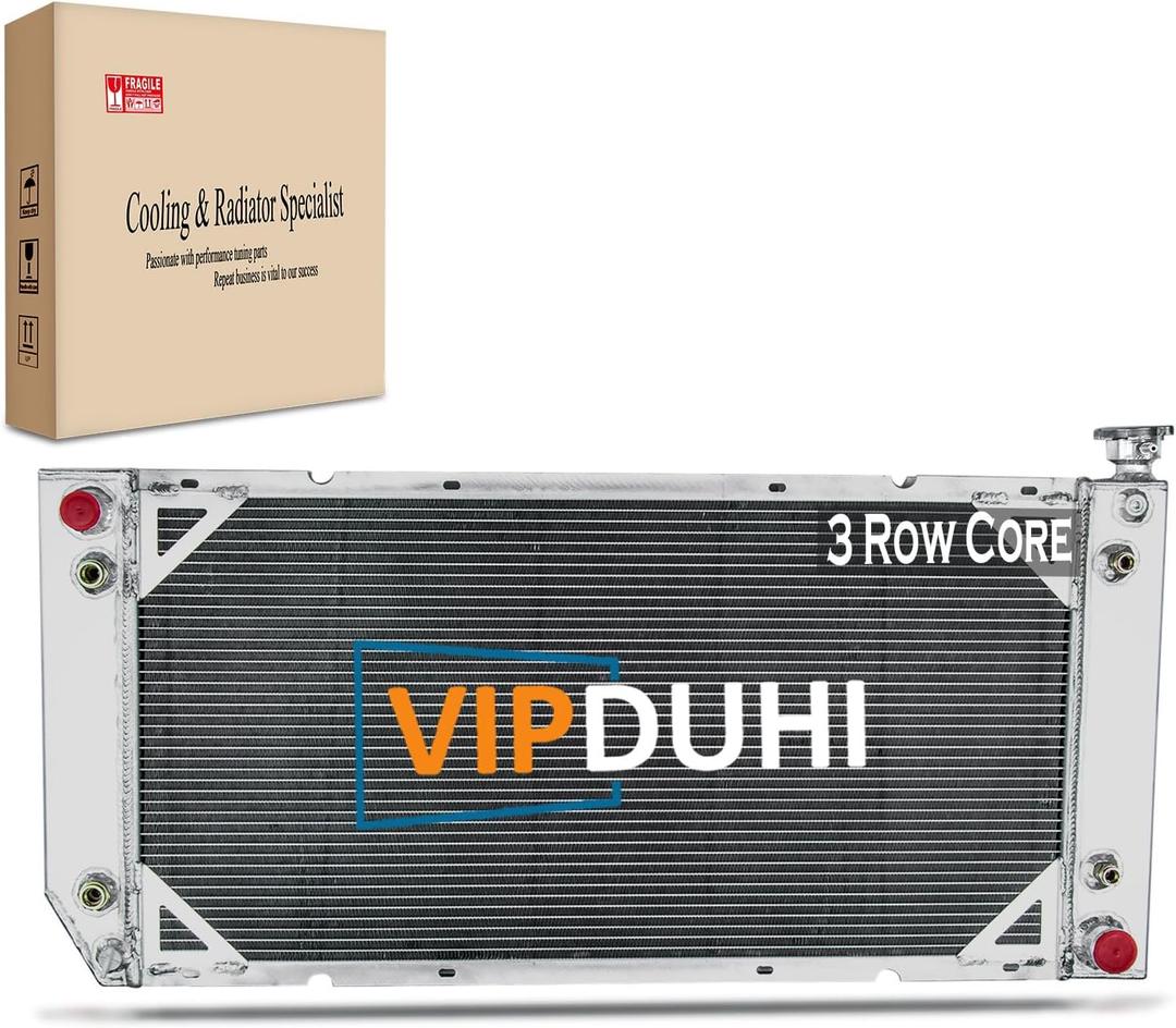 Aluminum Radiator for 1990-2000 Chevy C1500 C2500 C3500 GMC K2500 K1500 K3500 Yukon Blazer Tahoe R3500 Cadillac Escalade 1992 1991 1993 1994 1995 1996 1997 1998 1999 4.3L 5.0L 5.7L 7.4L, 3 Row