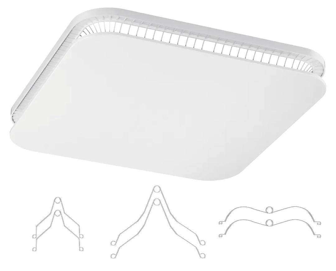 FG701S Universal Update Bathroom Fan Cover with Springs Compatible with Bro-an-NuT-one Small/Medium/Large Size Vent fans,Bathroom Ceiling Square Fan Cover Replacement (White) 13.25" x 13.25" x 1.3"