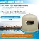 Pool Filter Almond Lid Assembly Compatible with pentair 178581, for Clean & Clear Plus 420 CCP420 160301 and Quad D.E. 80 Pool and Spa Cartridge Filters, Pool Filter Housing Cover Tank Top Lid, 21 In