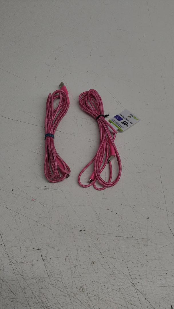 CEll Candy, USB CABLES 2PCS 10ft, Pink 
