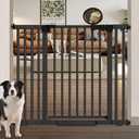 Amibud 41" Extra Tall Baby Gate for Big Dog No Jumping Over, 30-48.8" Wide Pet Safety Gate Indoor for Doorways No Drilling, Auto Close Child Puppy Gates for Stairways Pressure Mounted (Black)