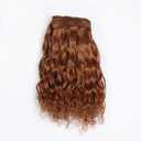 Morezmore W0030C-03 Doll Hair Weft 36" 3 ft Curly Caramel Brown Natural Goat for Dolls or Puppets QC1