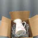 MACKENZIE-CHILDS Practical Pitcher, Medium, Pink-and-White Rosy Check