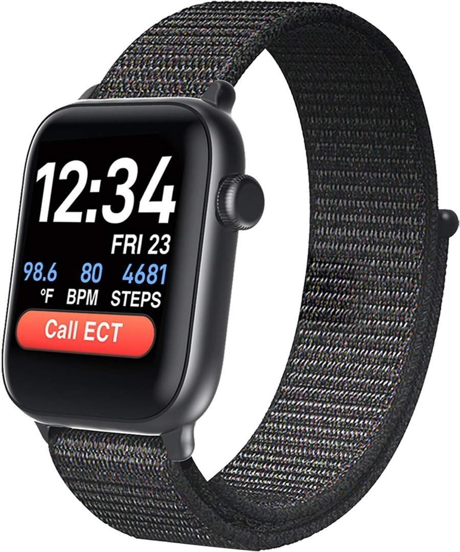 COCO Bluetooth Comfortable Health Monitoring Smartwatch for Seniors  Heart Rate, Body Temperature, Blood Oxygen, Activity Tracking, Medication Reminder, SOS Emergency PERS, Gift