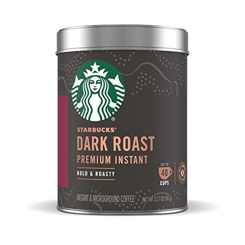 Starbucks Premium Instant Coffee — Dark Roast — 100% Arabica — 1 Tin (up to 40 cups) Pack of 3, Best By Dec. 30, 2026