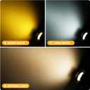 2Packs Spotlights COB 80W Stage Light Par Lights Party Warm&Cold White Professional DMX Spotlights Portable Metal Housing Strobe Light Bright for Church, Party, Concert, Theater, Gig Bar, Wedding